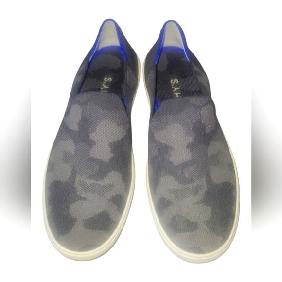 Rothy's The Original Slip On Gray Camo Textile Women's W8.5 Sneaker - Picture 1 of 10